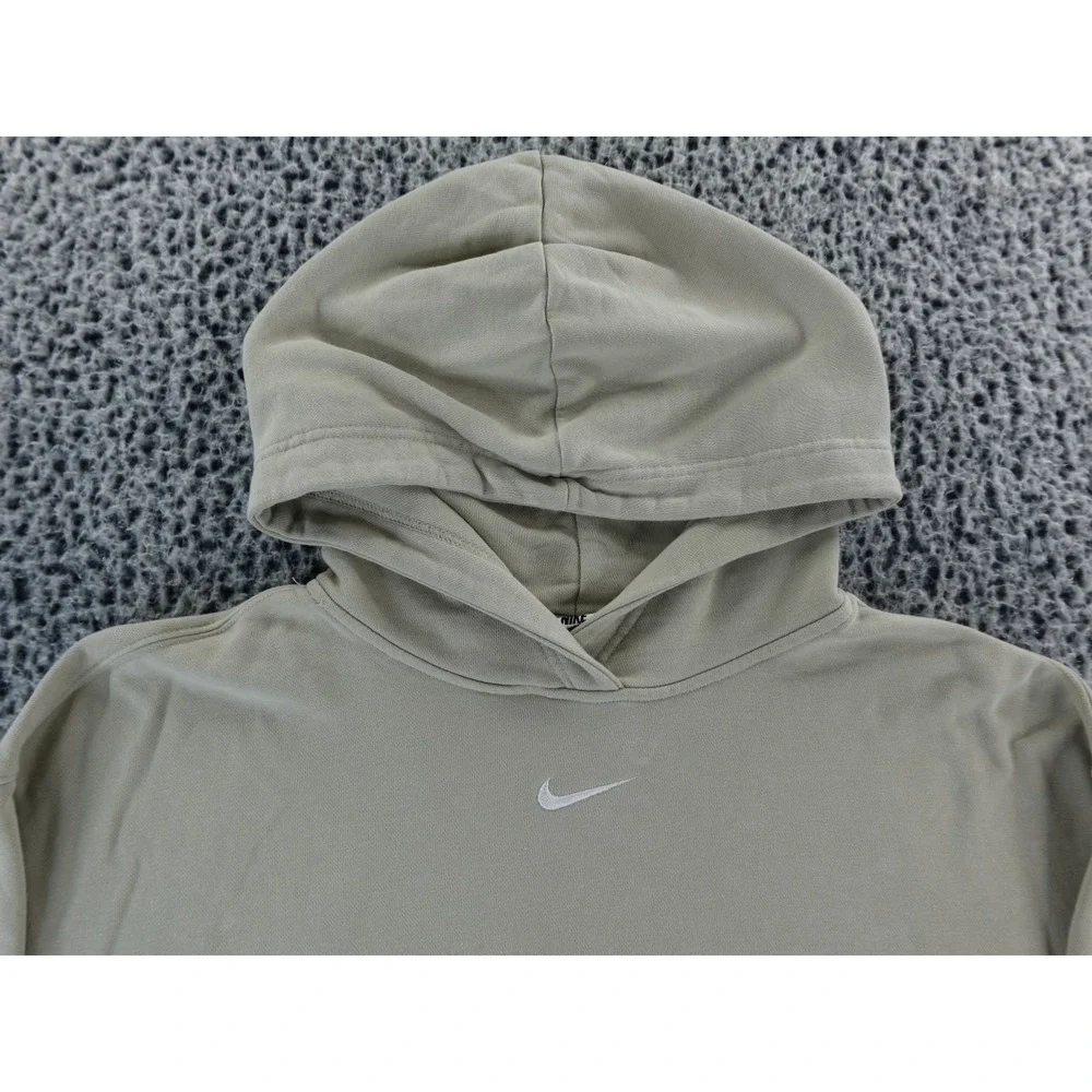 Nike Women's Sportswear Essential Collection Washed Tan Fleece Hood DD5640-236 L